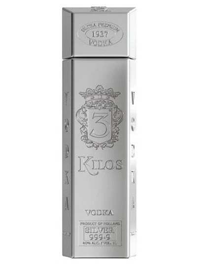 3 KILOS VODKA SILVER GLUTEN FREE HOLLAND 750ML