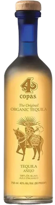 4 COPAS TEQUILA ANEJO 750ML