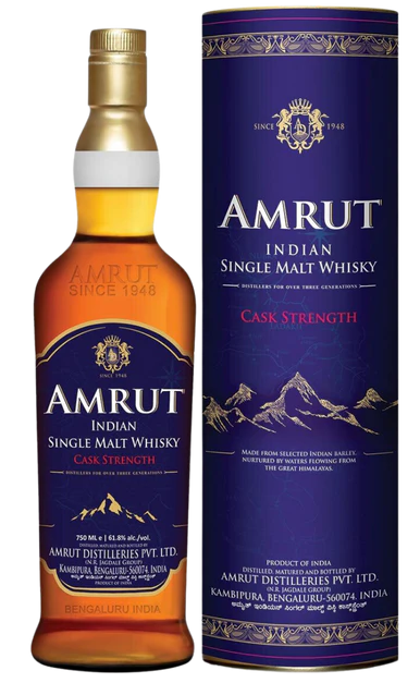 AMRUT WHISKEY SINGLE MALT CASK STRENGTH INDIA 750ML