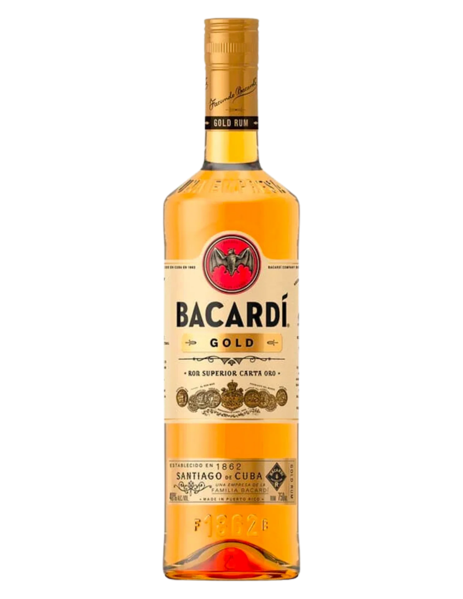 BACARDI RUM GOLD 750ML