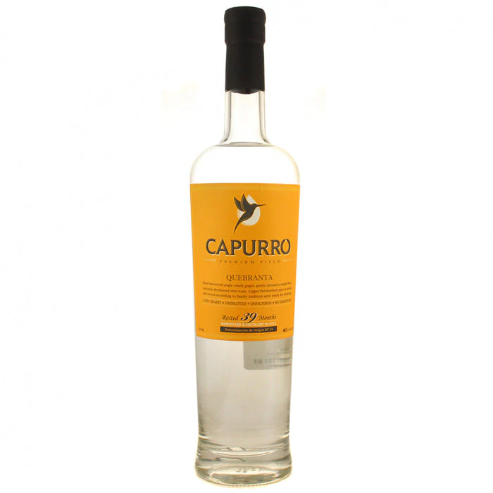 CAPURRO PISCO PREMIUM QUEBRANTA AGED 36 MONTHS PERU 750ML