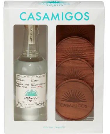 CASAMIGOS TEQUILA BLANCO GIFT PACK W/ COASTERS 750ML