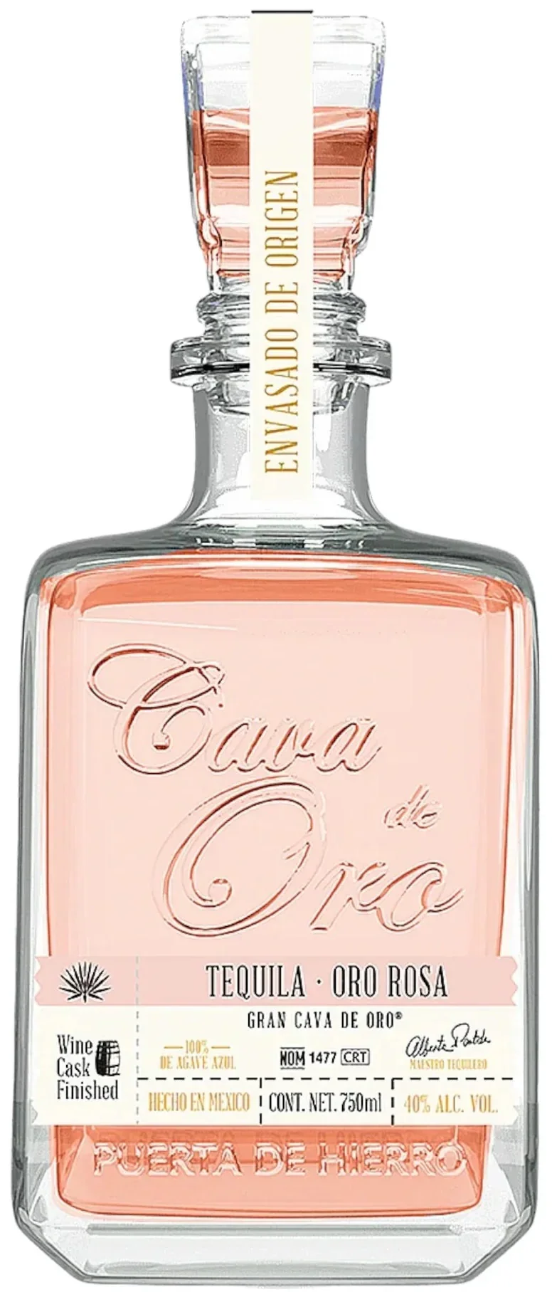 CAVA DE ORO TEQUILA ROSE GOLD 750ML