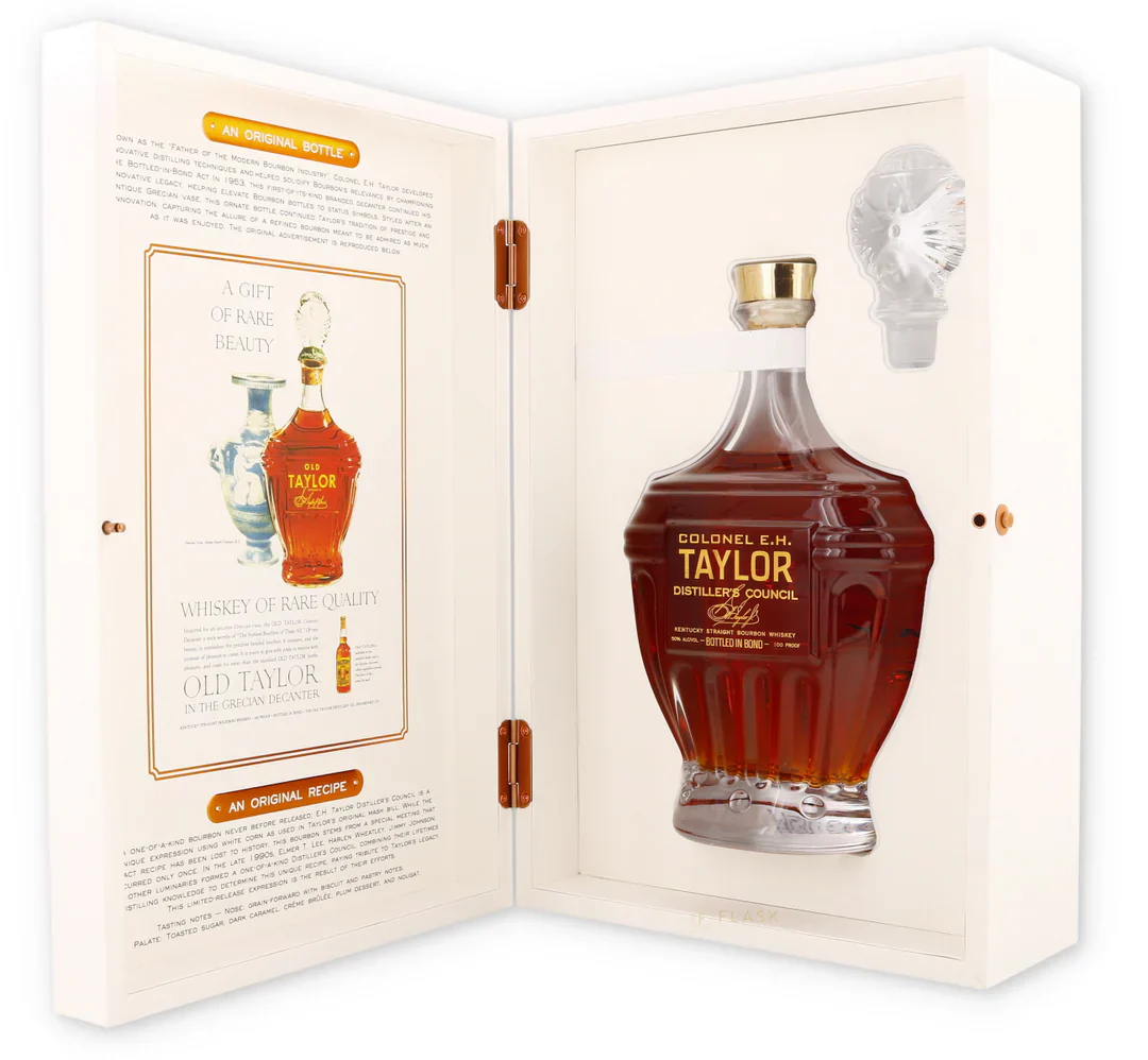 COLONEL E H TAYLOR BOURBON BOTTLED IN BOND DISTILLERS COUNCIL KENTUCKY 750ML