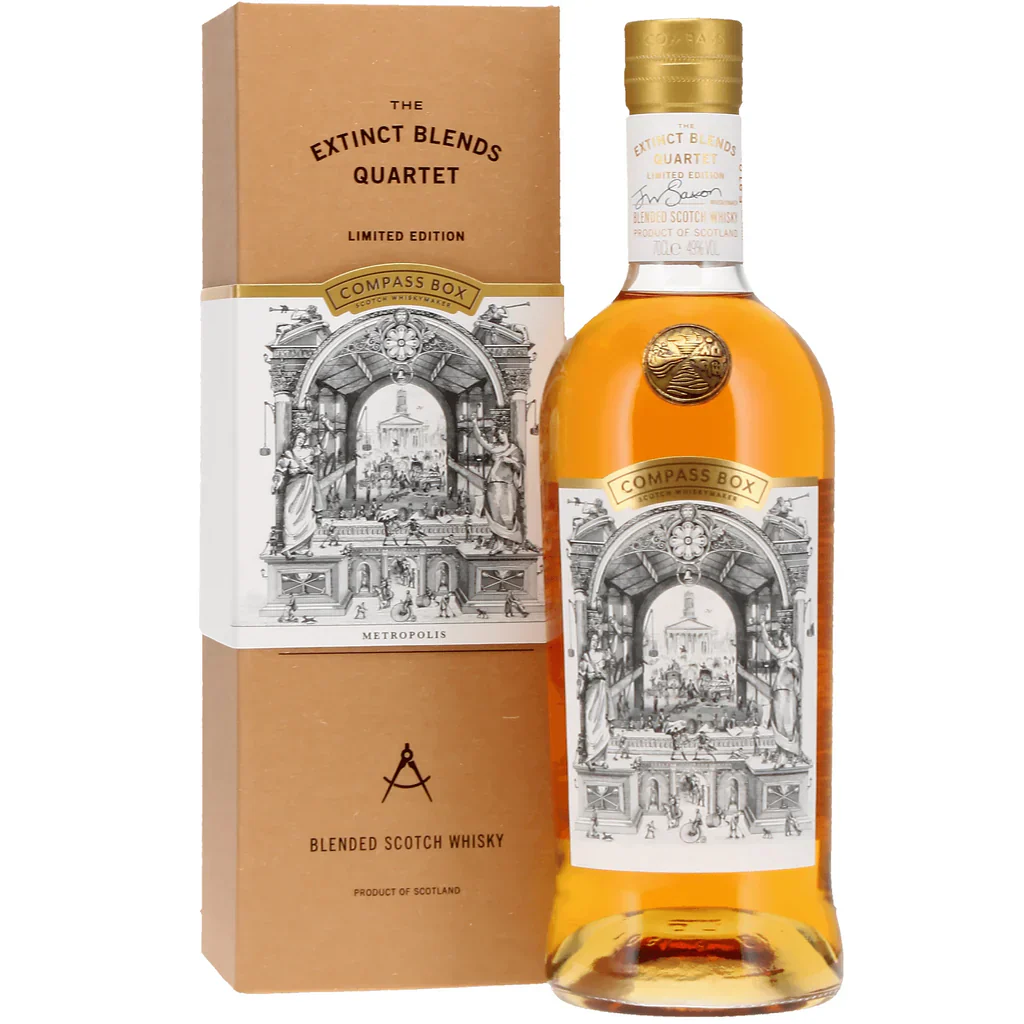 COMPASS BOX METROPOLIS SCOTCH BLENDED EXTINCT BLENDS QUARTET LIMITED 750ML