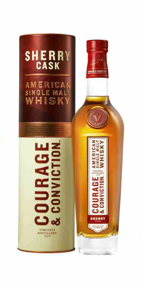 COURAGE & CONVICTION WHISKEY SINGLE MALT SHERRY CASK VIRGINIA 750ML