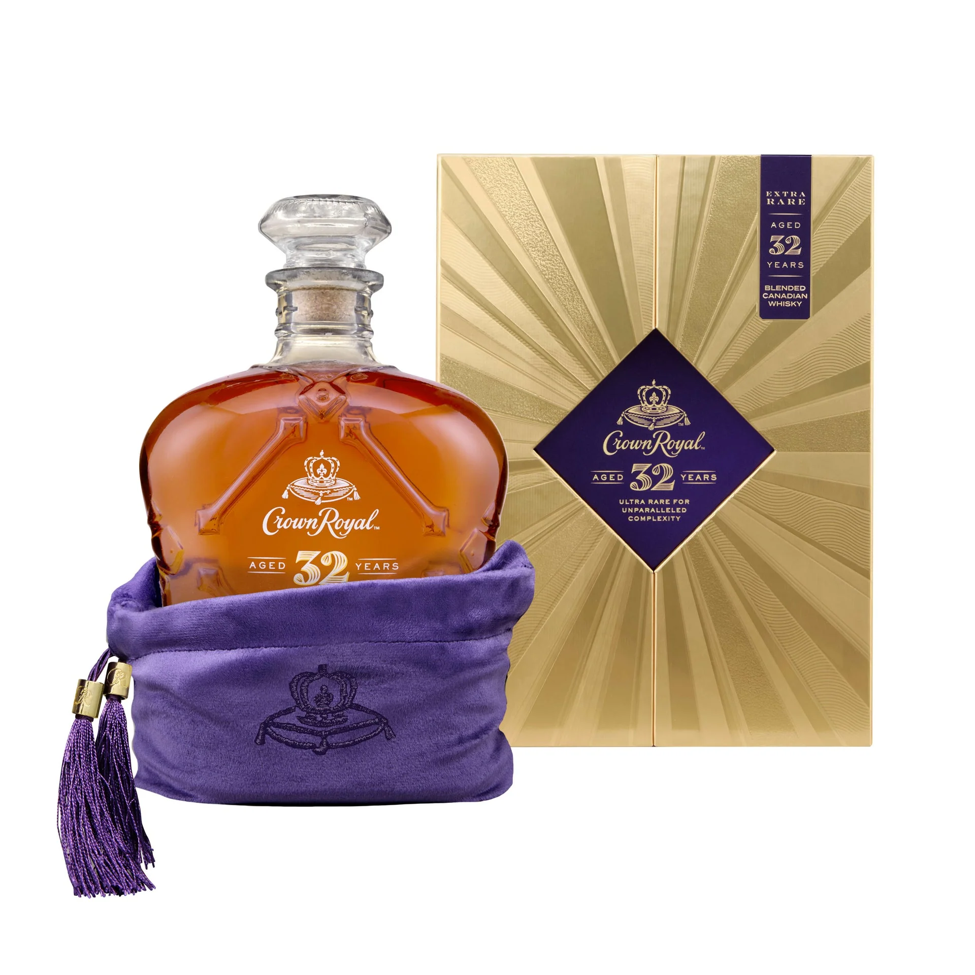 CROWN ROYAL WHISKEY EXTRA RARE CANADA 32YR 750ML