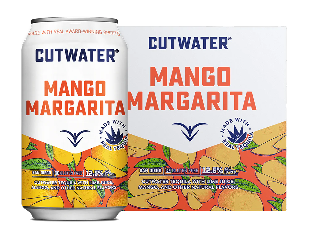 CUTWATER TEQUILA MARGARITA MANGO 4X12OZ CANS