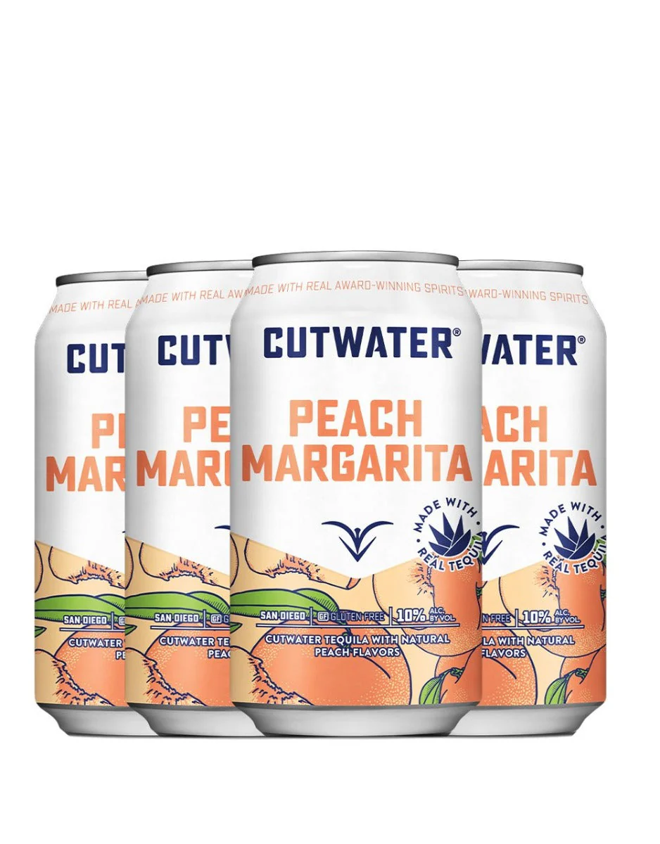 CUTWATER TEQUILA PEACH MARGARITA 4X12OZ CANS