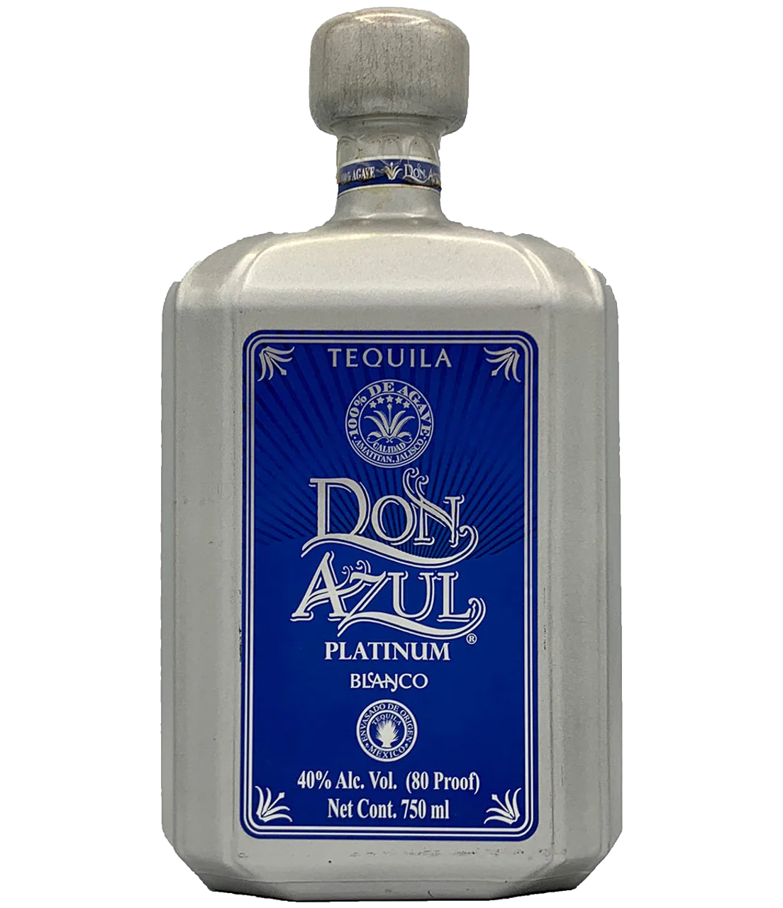 DON AZUL TEQUILA PLATINUM BLANCO 750ML