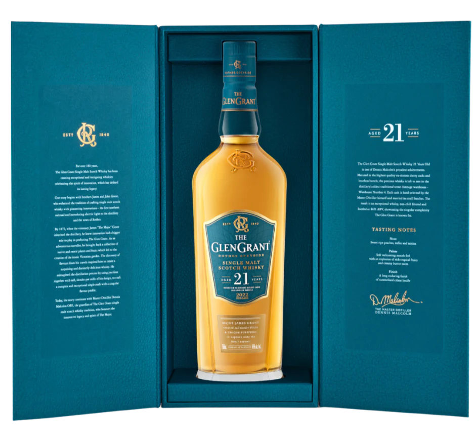 GLEN GRANT SCOTCH SINGLE MALT 21YR 750ML