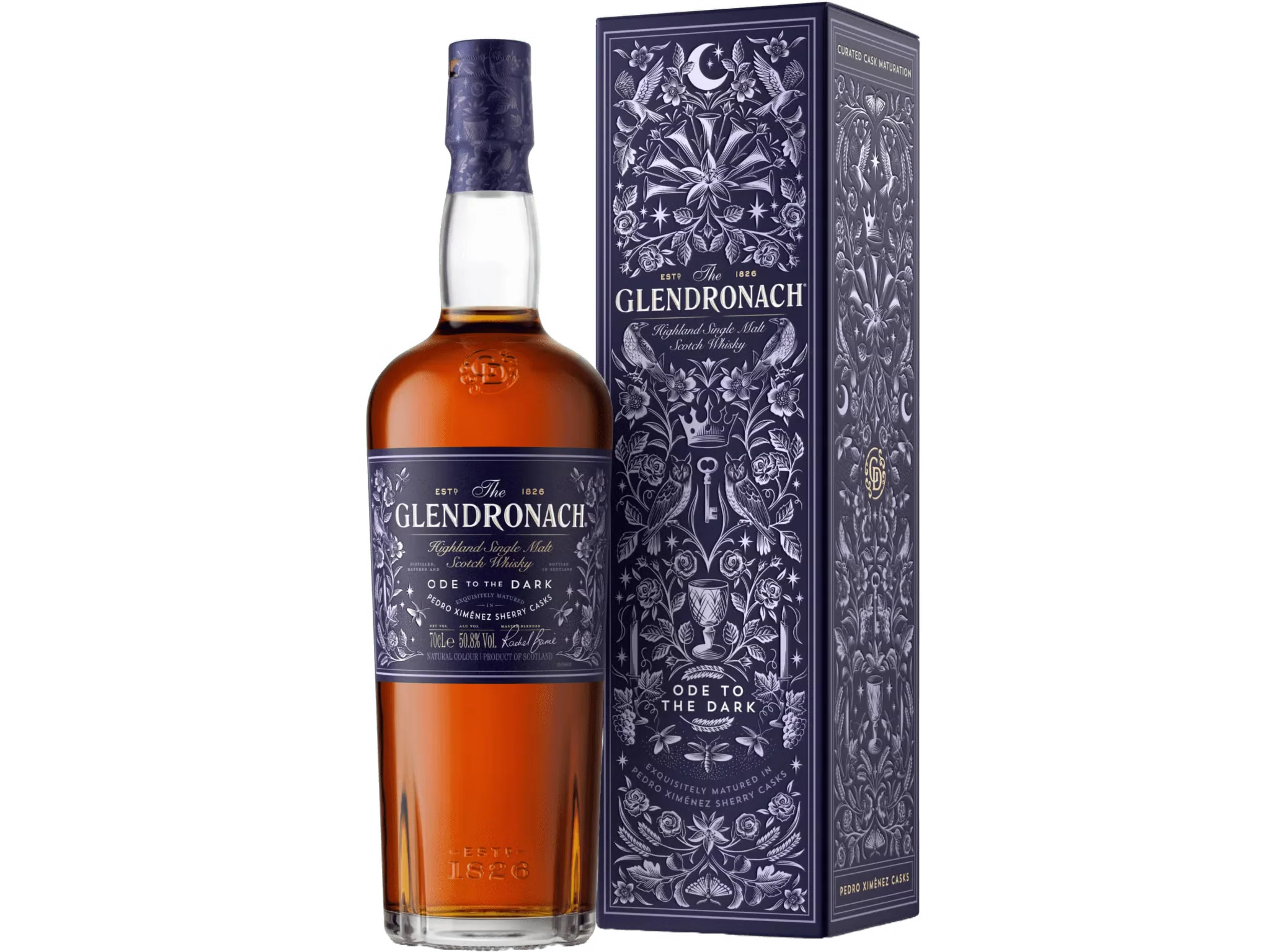 GLENDRONACH SCOTCH ODE TO THE DARK SINGLE MALT IN PX CASKS 700ML