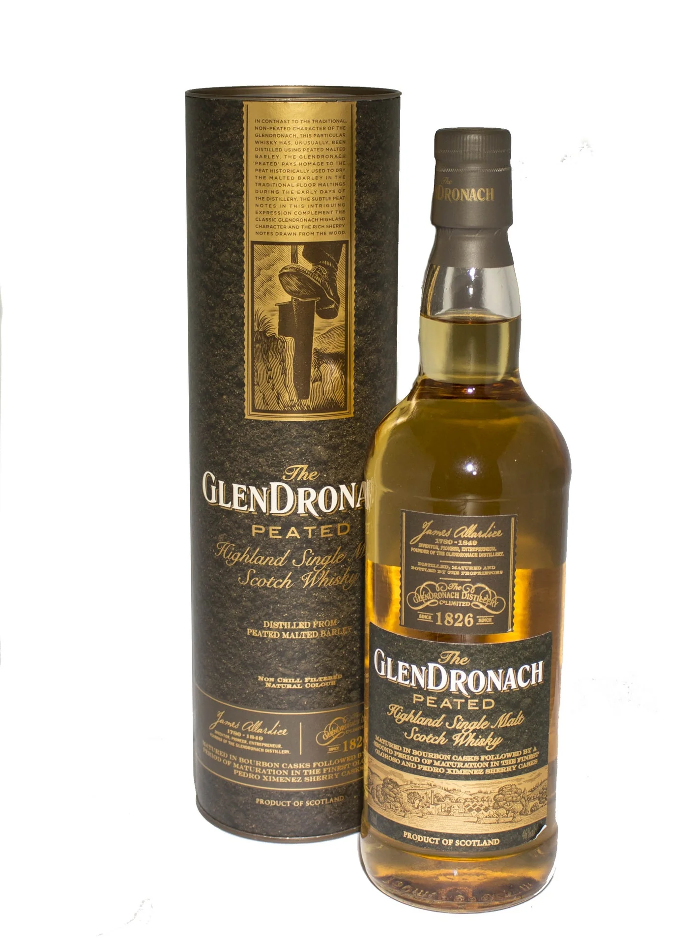 GLENDRONACH SCOTCH SINGLE MALT PEATED HIGHLAND 92PF 750ML