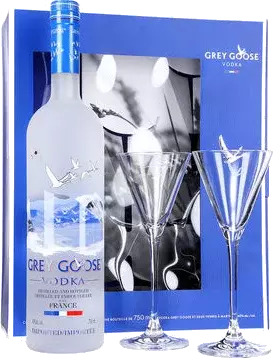 GREY GOOSE VODKA FRANCE GIFT PK W/ 2 GLASSES 750ML - Image 11