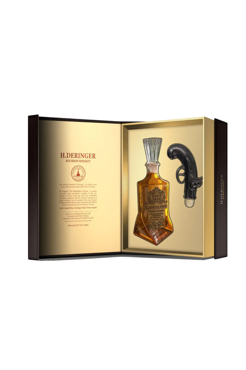 H DERINGER BOURBON SMALL BATCH AMERICAN W/ GUN STOPPER 750ML