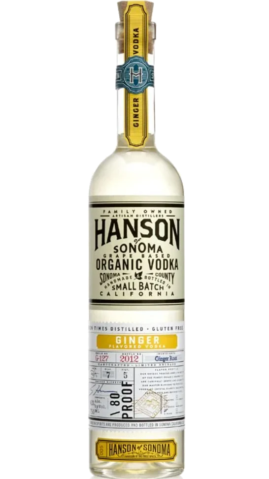 HANSON VODKA SONOMA GINGER FLAVORED ORGANIC ORIGINAL 750ML