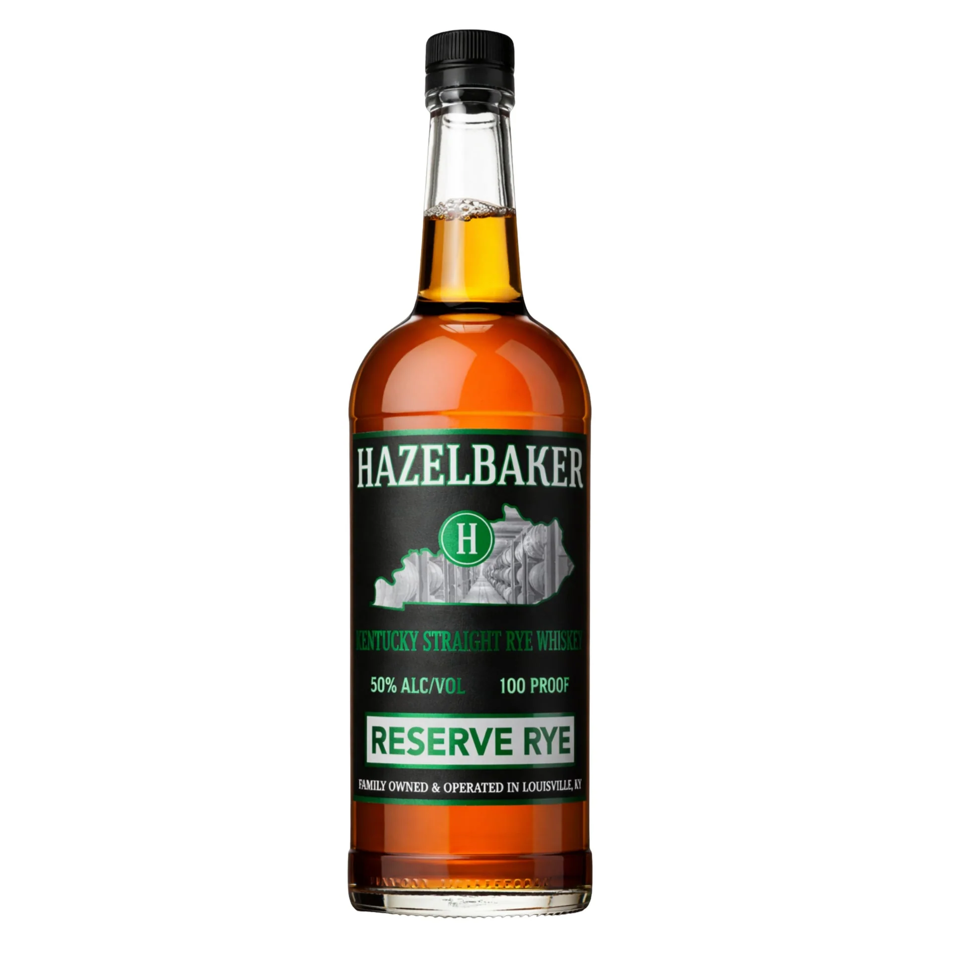 HAZELBAKER WHISKEY STRAIGHT RESERVE RYE KENTUCKY 1LI