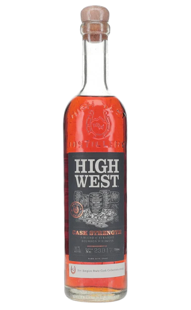 HIGH WEST BOURBON WHISKEY STRAIGHT CASK STRENGTH 2023 EMPIRE STATE CASK COLLECTION UTAH 750ML