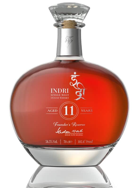 INDRI FOUNDERS RESERVE WHISKEY TROPICAL AGEING INDIA 2013-2024 11YR 700ML