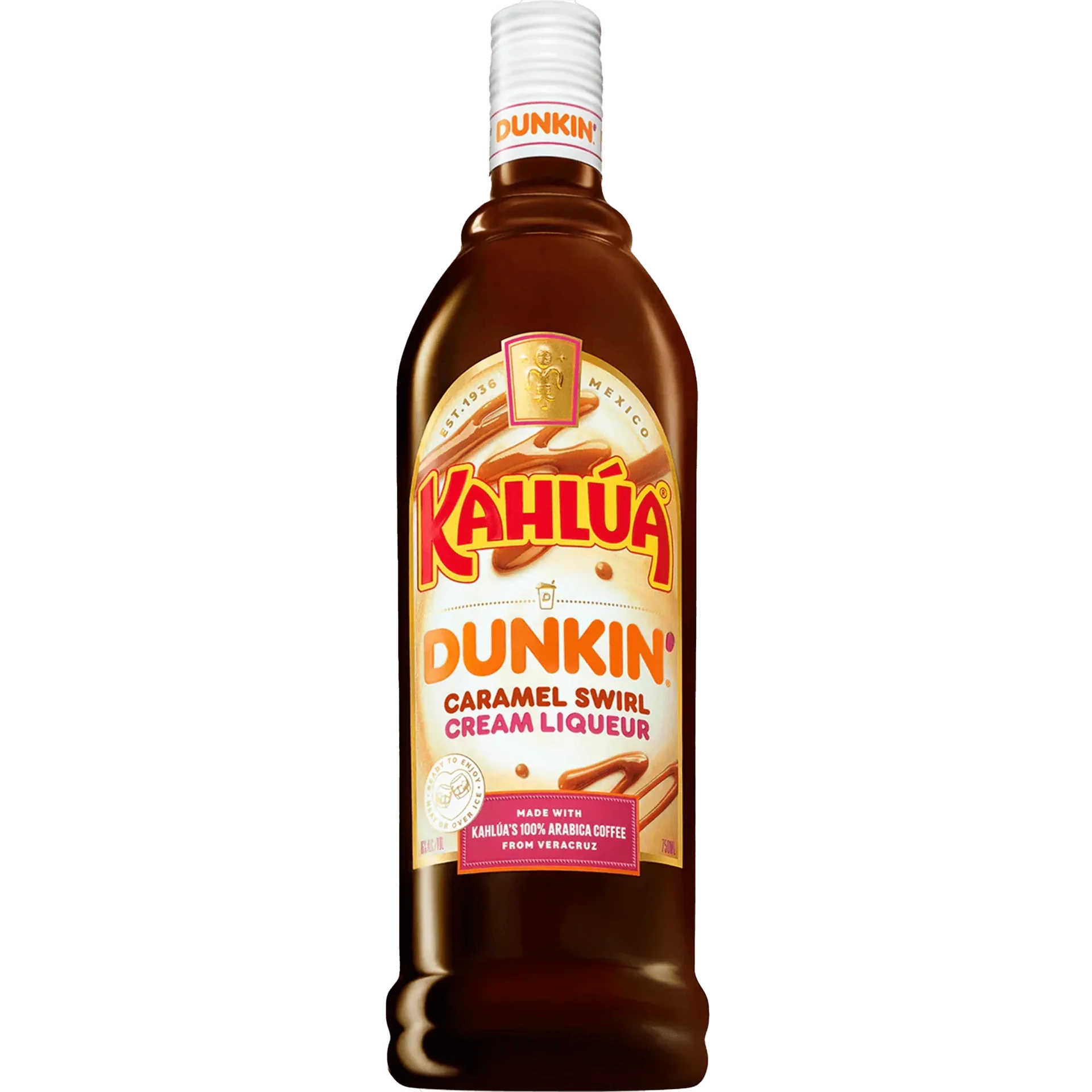 KAHLUA LIQUEUR DUNKIN EDITION CARAMEL SWIRL COFFEE MEXICO 750ML