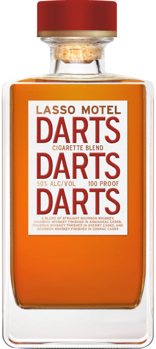 LASSO MOTEL WHISKEY STRAIGHT CIGARETTE BLEND FINISHED IN ARMAGNAC SHERRY COGNAC CASKS KENTUCKY 750ML