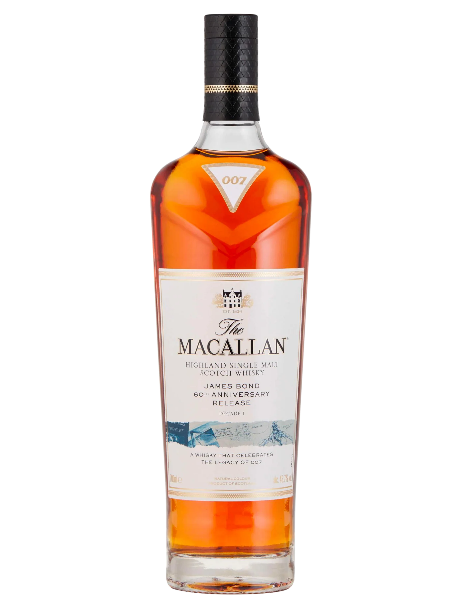 MACALLAN JAMES BOND SCOTCH SINGLE MALT 60TH ANNIVERSARY DECADE 1 EDITION 700ML - Image 2