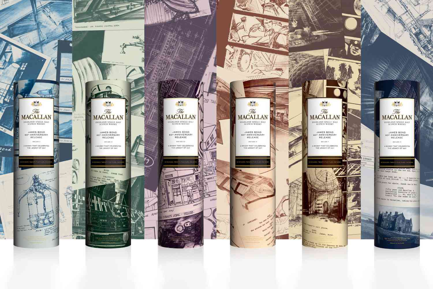 MACALLAN JAMES BOND SCOTCH SINGLE MALT 60TH ANNIVERSARY DECADE 1 EDITION 700ML - Image 3