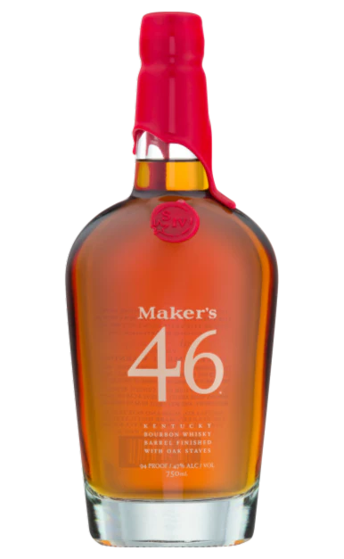 MAKERS MARK 46 BOURBON WHISKY BARREL FINISHED W/OAK STAVES 94PF 750ML