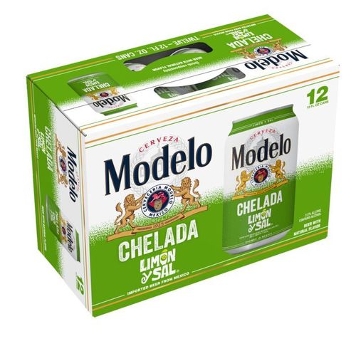 MODELO CERVEZA CHELADA LIMON Y SAL 12X12OZ CANS