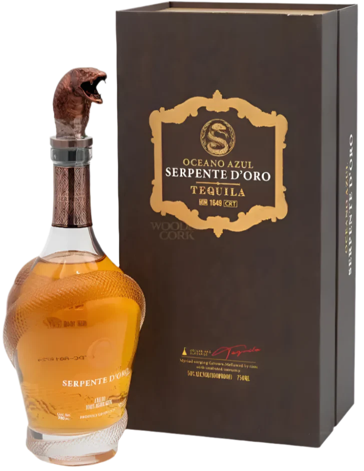 OCEANO AZUL SERPENTE D ORO TEQUILA ANEJO 750ML - Image 2