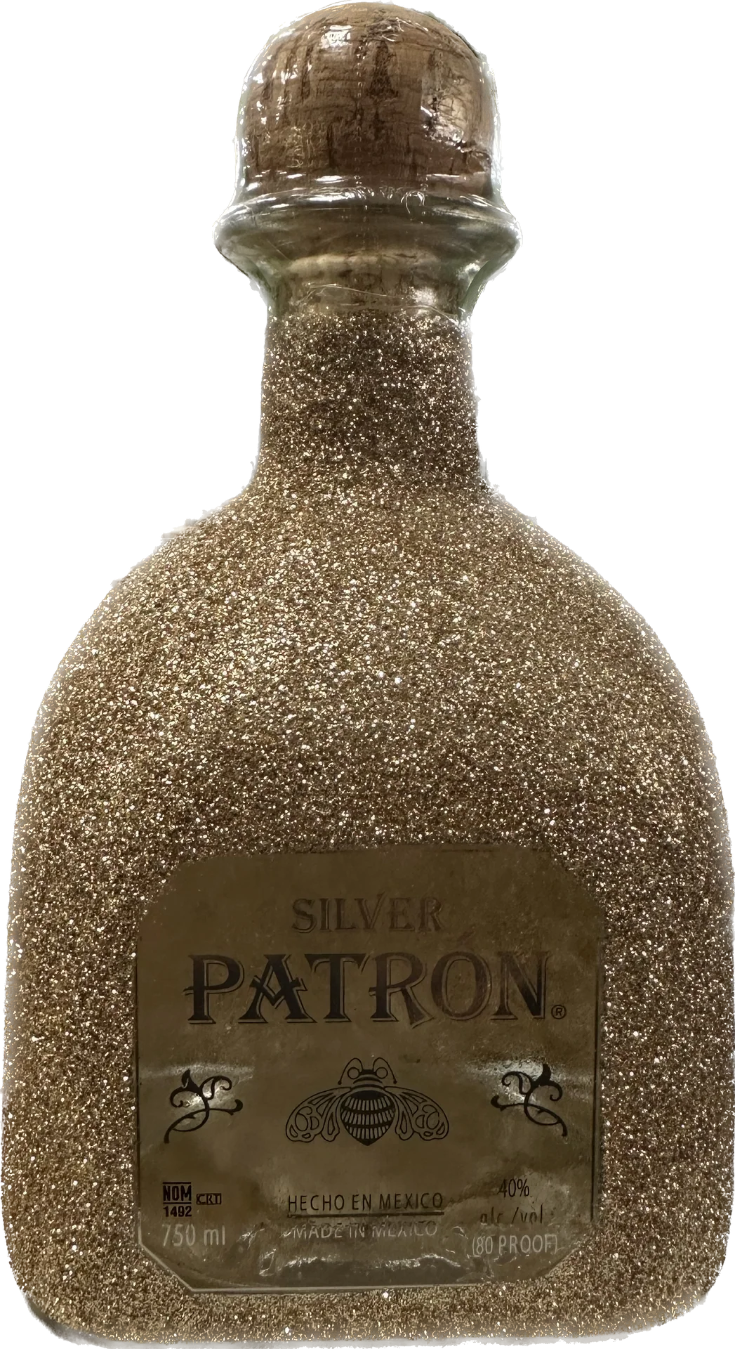 PATRON TEQUILA SILVER W/ GLITTER DESIGN 750ML