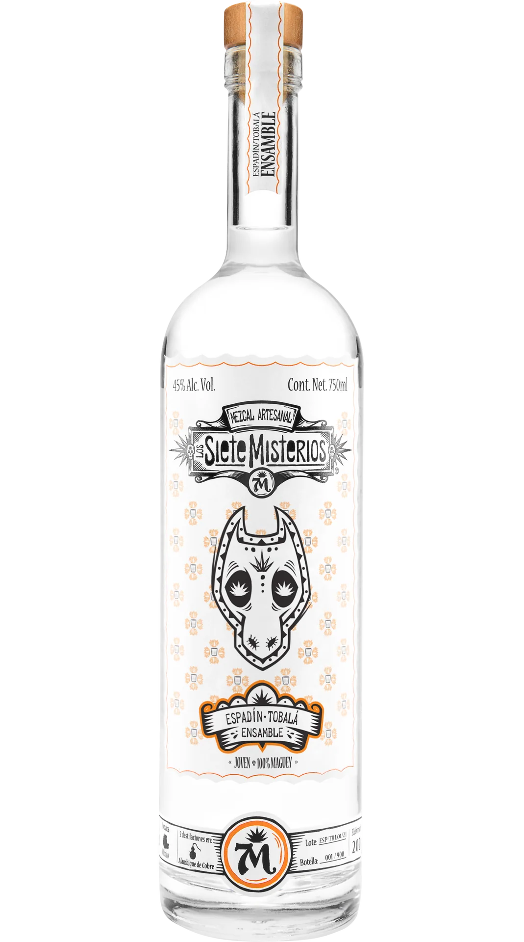 SIETE MISTERIOS MEZCAL ESPADIN TOBALA 750ML