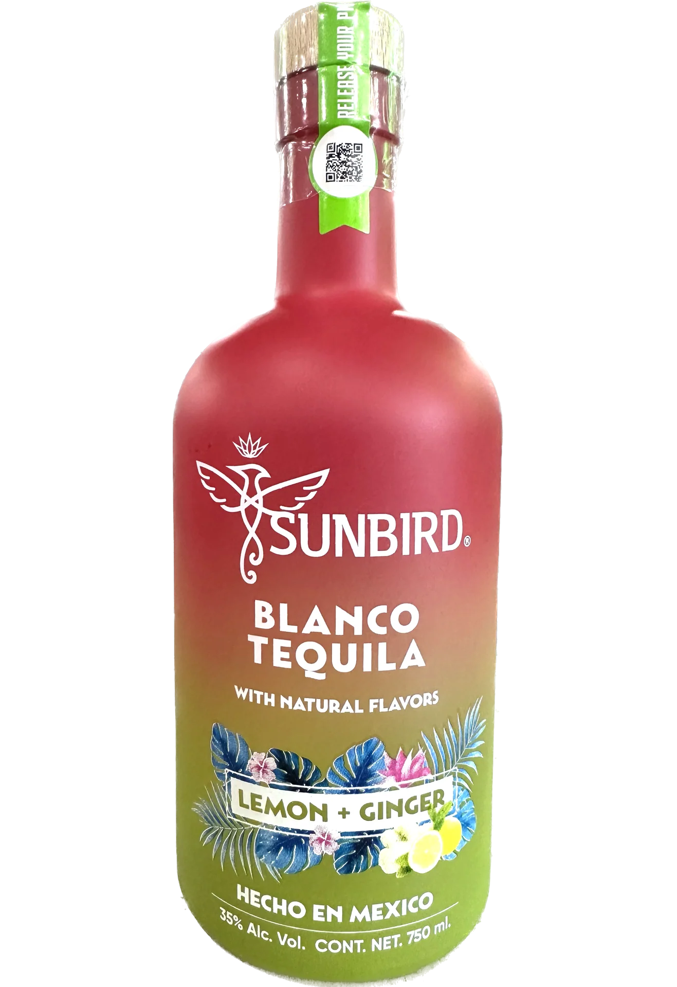 SUNBIRD TEQUILA BLANCO LEMON GINGER FLAVOR 750ML
