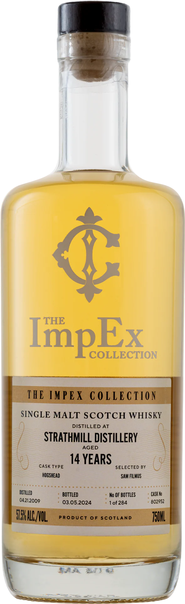 THE IMPEX COLLECTION SCOTCH SINGLE MALT STRAHMILL DISTILLERY 14YR 750ML