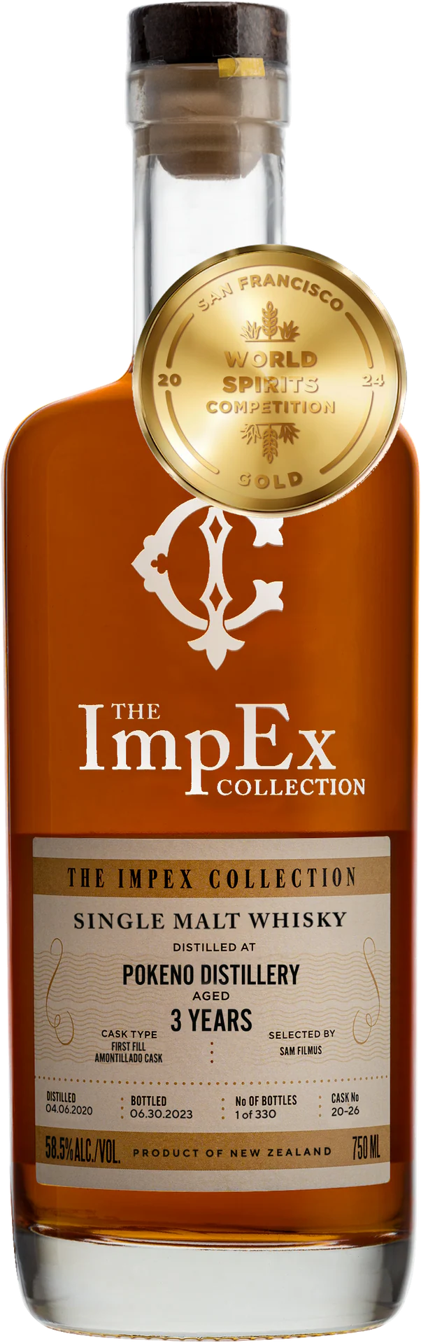 THE IMPEX COLLECTION WHISKEY SINGLE MALT POKENO DISTILLERY NEW ZEALAND 3YR 750ML