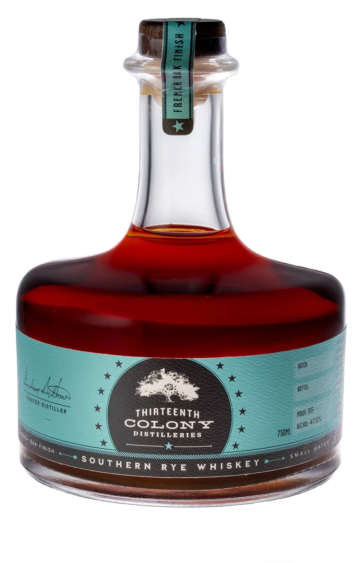 THIRTEENTH COLONY WHISKEY RYE SMALL BATCH FRENCH OAK FINISH GEORGIA 750ML