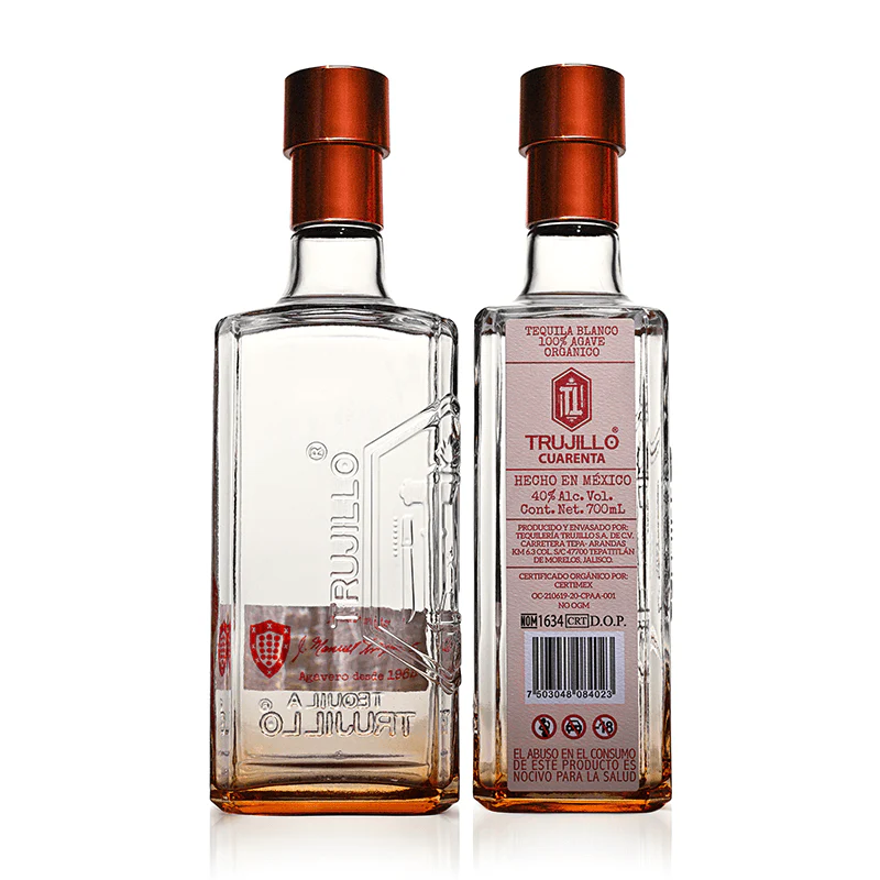 TRUJILLO TEQUILA BLANCO CUARENTA ORGANIC 700ML
