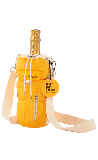 VEUVE CLICQUOT CHAMPAGNE BRUT YELLOW LABEL W/ PUFFY BOTTLE HOLDER FRANCE 750ML - Image 45