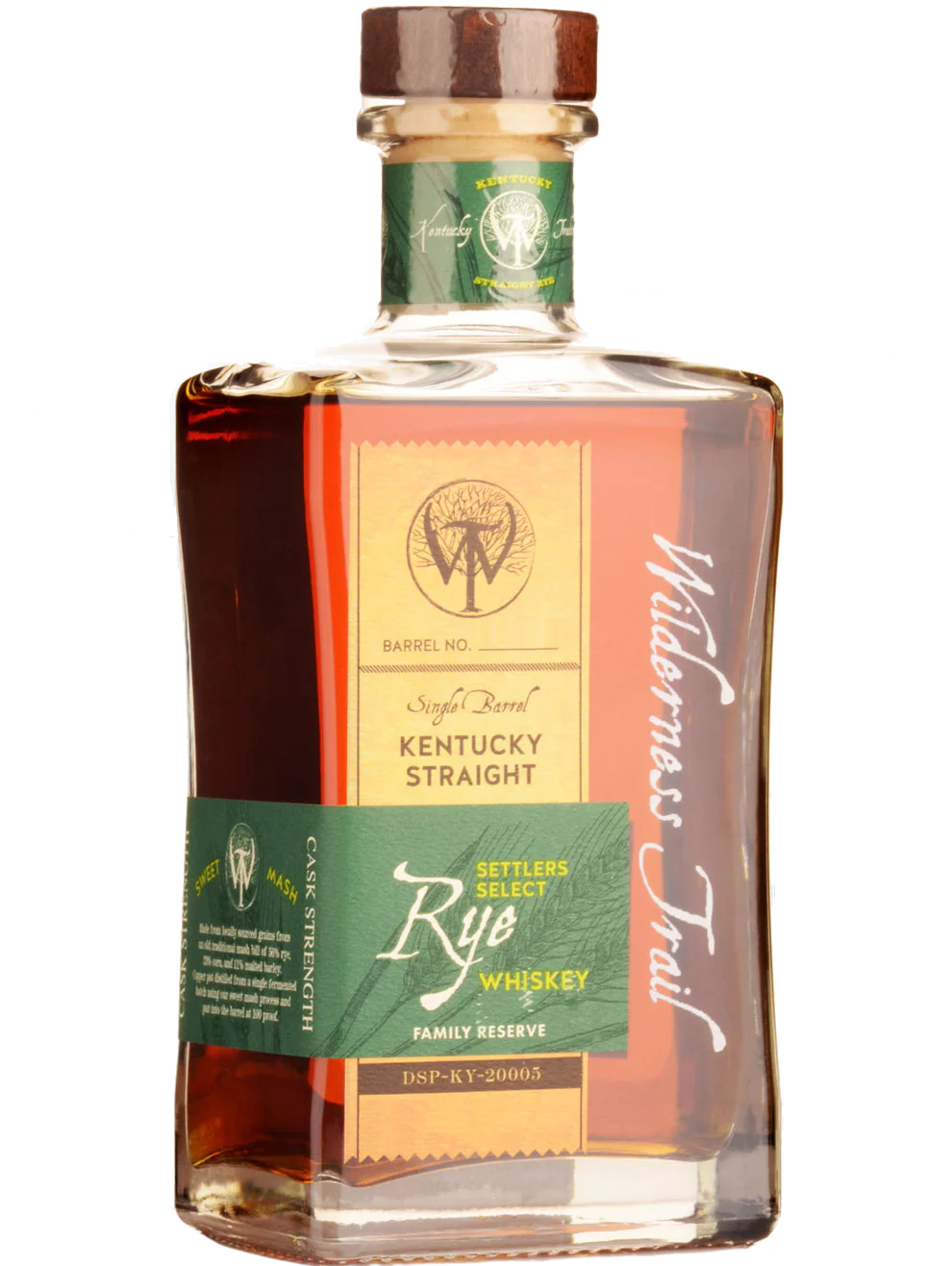 WILDERNESS TRAIL WHISKEY STRAIGHT RYE SINGLE BARREL CASK STRENGTH FAMILY RESERVE KENTUCKY 750ML